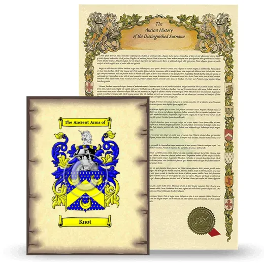 Knot Coat of Arms and Surname History Package