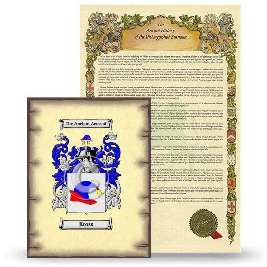 Kross Coat of Arms and Surname History Package