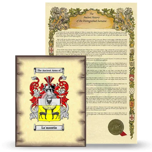 La'mantia Coat of Arms and Surname History Package
