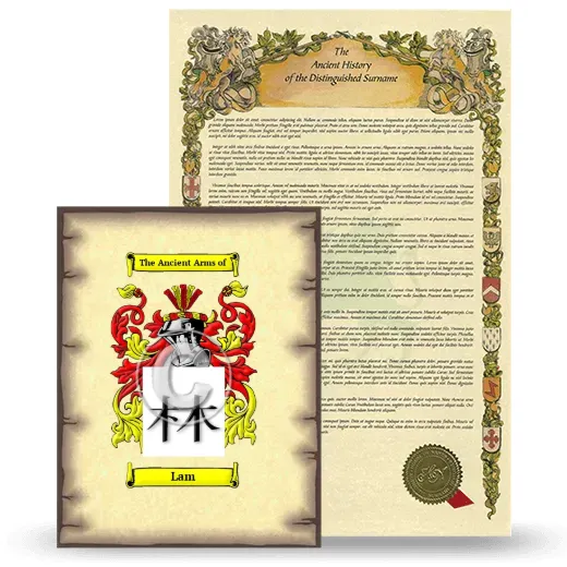 Lam Coat of Arms and Surname History Package