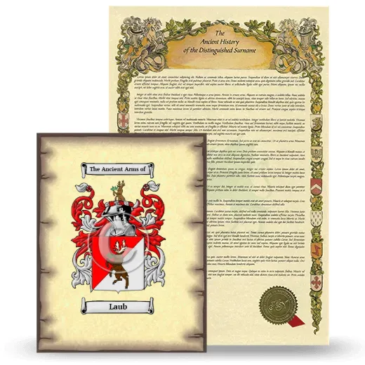 Laub Coat of Arms and Surname History Package