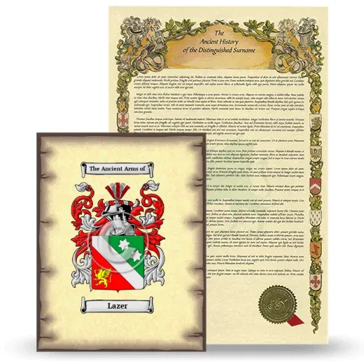 Lazer Coat of Arms and Surname History Package