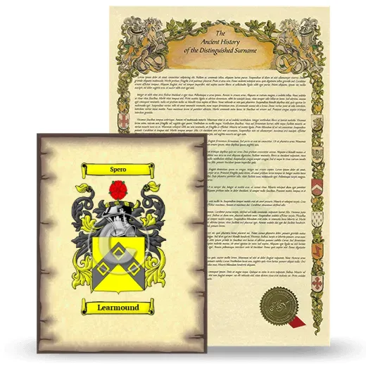 Learmound Coat of Arms and Surname History Package