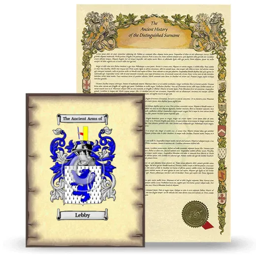 Lebby Coat of Arms and Surname History Package
