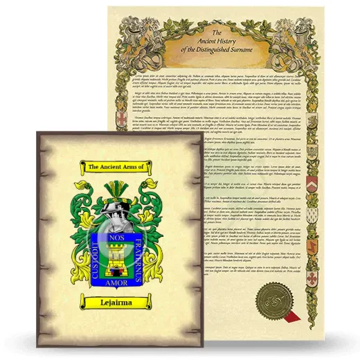 Lejairma Coat of Arms and Surname History Package