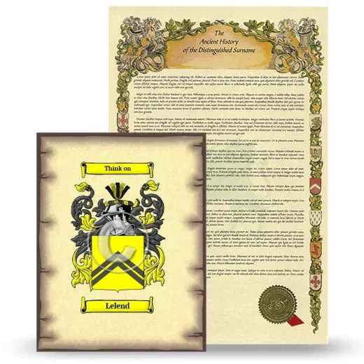 Lelend Coat of Arms and Surname History Package