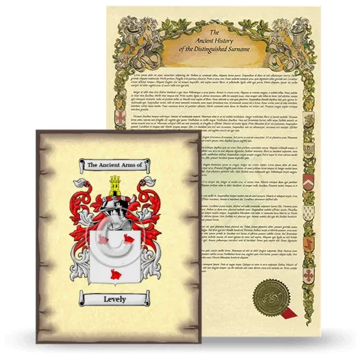 Levely Coat of Arms and Surname History Package