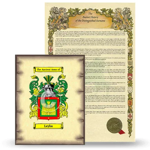 Leyba Coat of Arms and Surname History Package