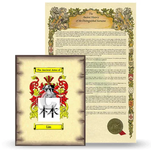 Lin Coat of Arms and Surname History Package