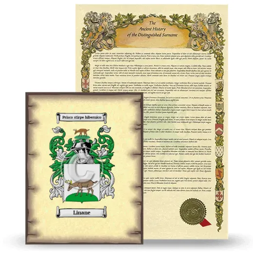 Linane Coat of Arms and Surname History Package