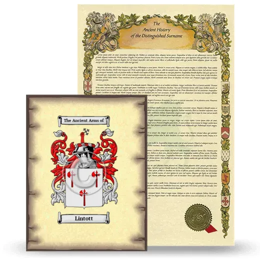 Lintott Coat of Arms and Surname History Package