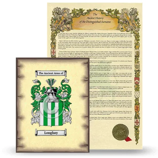 Longhay Coat of Arms and Surname History Package