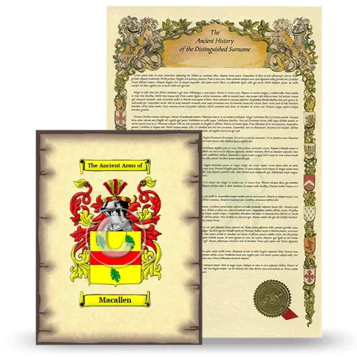 Macallen Coat of Arms and Surname History Package