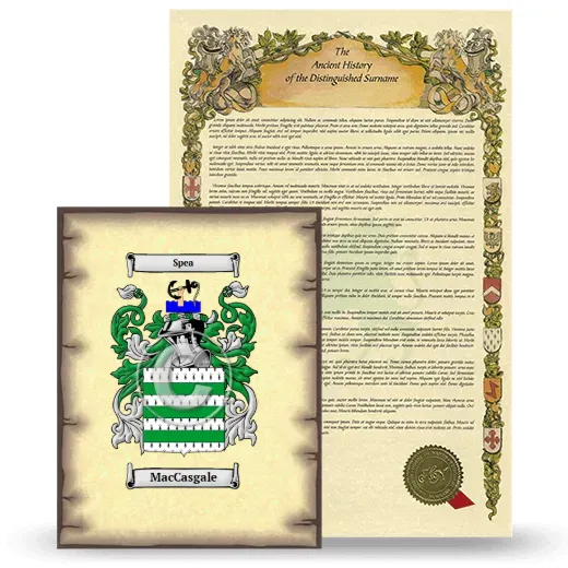 MacCasgale Coat of Arms and Surname History Package