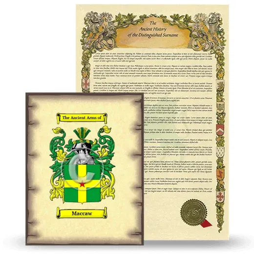 Maccaw Coat of Arms and Surname History Package