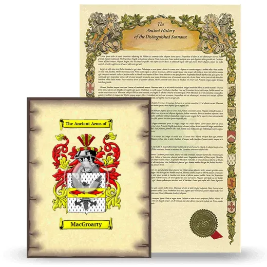 MacGroarty Coat of Arms and Surname History Package