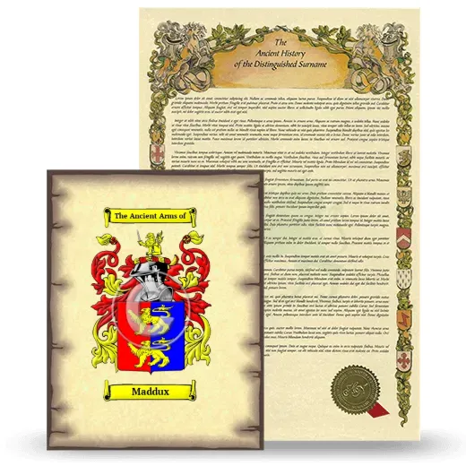 Maddux Coat of Arms and Surname History Package