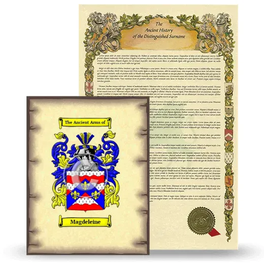 Magdeleine Coat of Arms and Surname History Package