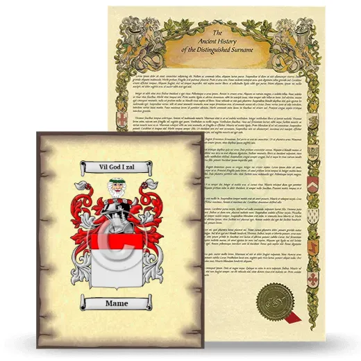 Mame Coat of Arms and Surname History Package