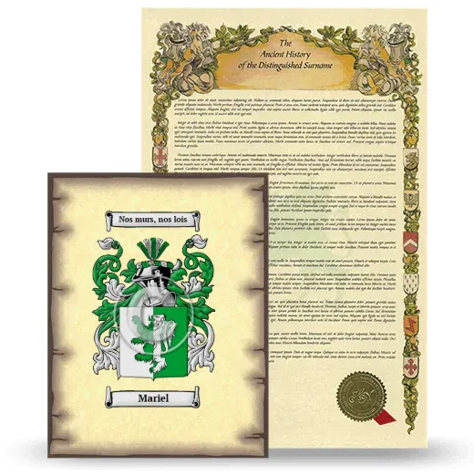 Mariel Coat of Arms and Surname History Package