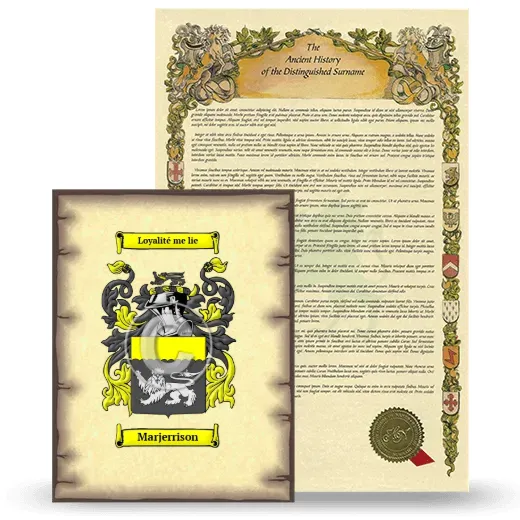 Marjerrison Coat of Arms and Surname History Package