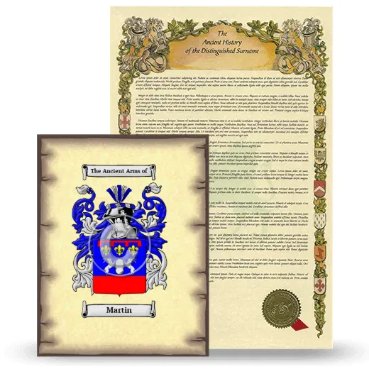 Martin Coat of Arms and Surname History Package