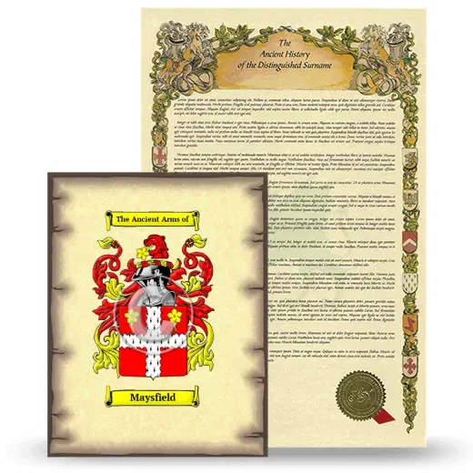 Maysfield Coat of Arms and Surname History Package