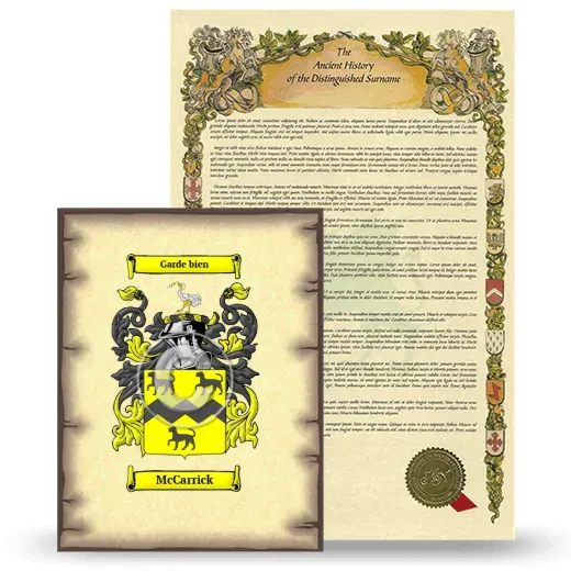McCarrick Coat of Arms and Surname History Package