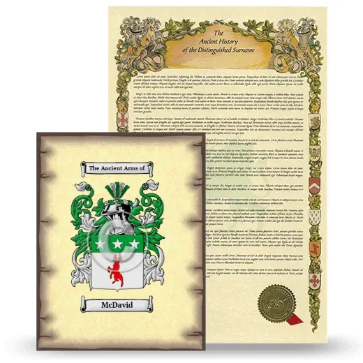 McDavid Coat of Arms and Surname History Package
