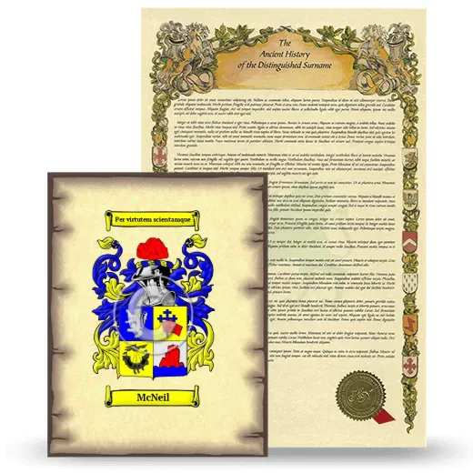 McNeil Coat of Arms and Surname History Package
