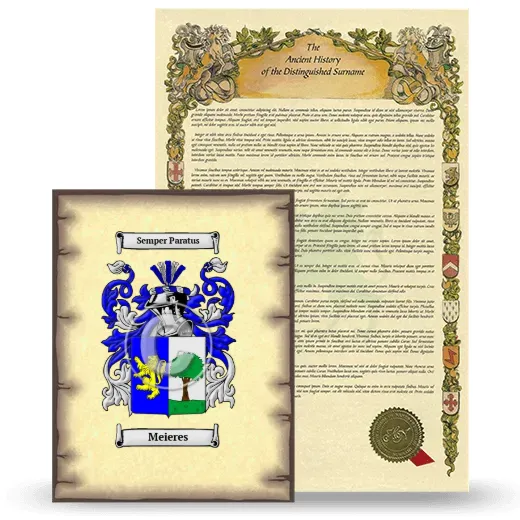 Meieres Coat of Arms and Surname History Package