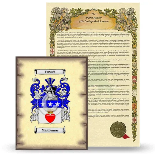 Middlemas Coat of Arms and Surname History Package