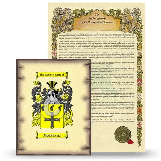 Mollahand Coat of Arms and Surname History Package