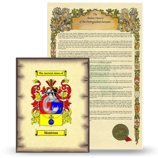 Montran Coat of Arms and Surname History Package
