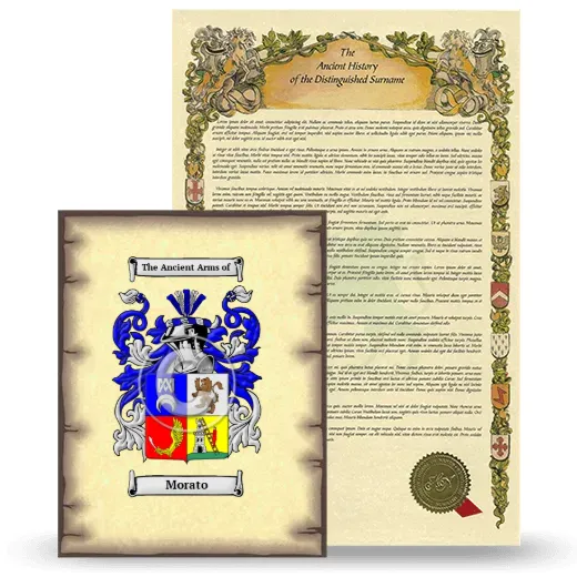Morato Coat of Arms and Surname History Package