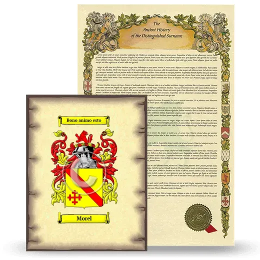 Morel Coat of Arms and Surname History Package