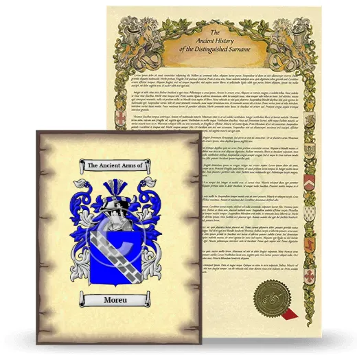 Moreu Coat of Arms and Surname History Package