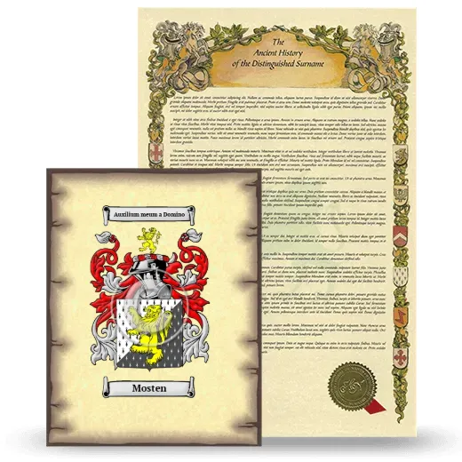Mosten Coat of Arms and Surname History Package