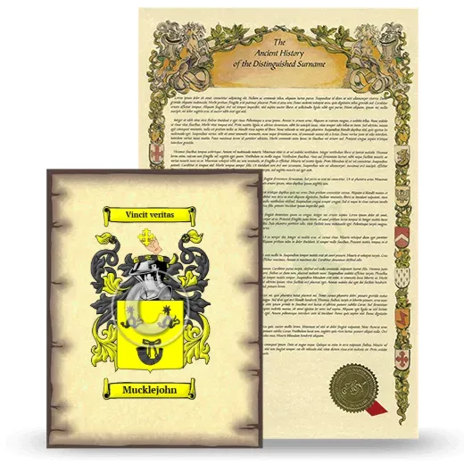 Mucklejohn Coat of Arms and Surname History Package