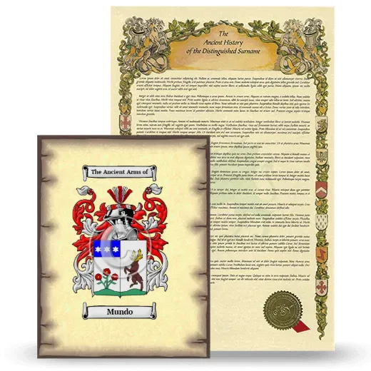 Mundo Coat of Arms and Surname History Package