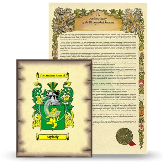 Mylady Coat of Arms and Surname History Package