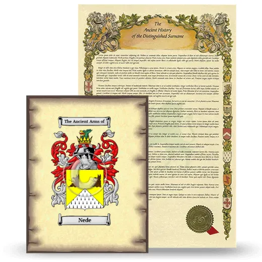 Nede Coat of Arms and Surname History Package