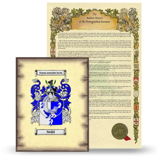 Neild Coat of Arms and Surname History Package