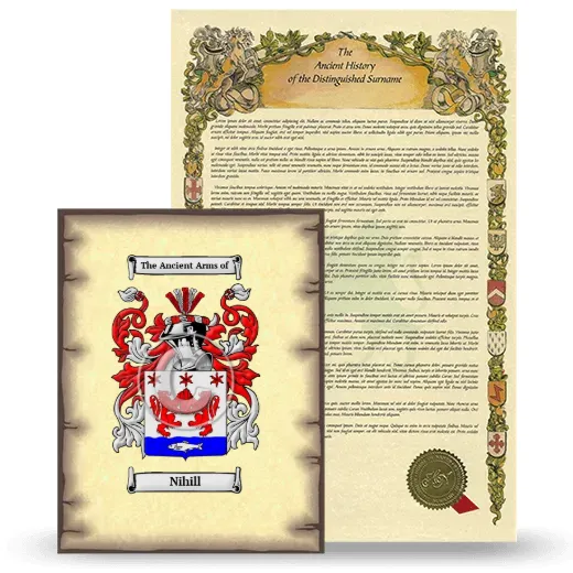 Nihill Coat of Arms and Surname History Package