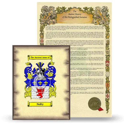 Nofty Coat of Arms and Surname History Package