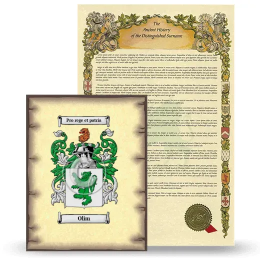 Olim Coat of Arms and Surname History Package