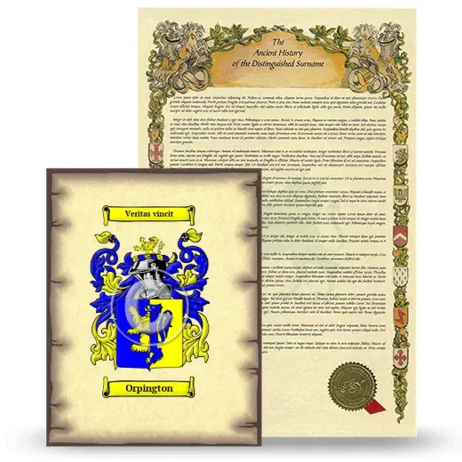 Orpington Coat of Arms and Surname History Package