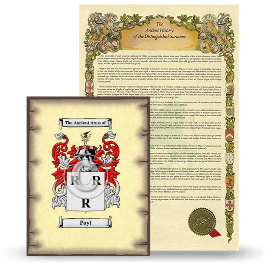Payt Coat of Arms and Surname History Package