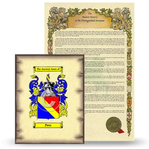 Peer Coat of Arms and Surname History Package
