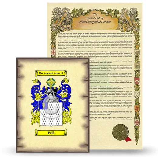 Pelé Coat of Arms and Surname History Package